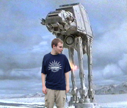 Phil ruins a scene on the ice planet Hoth