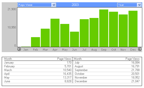 Page Views 2003