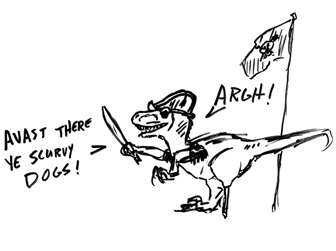 drawing of our raptor compatriot slashy