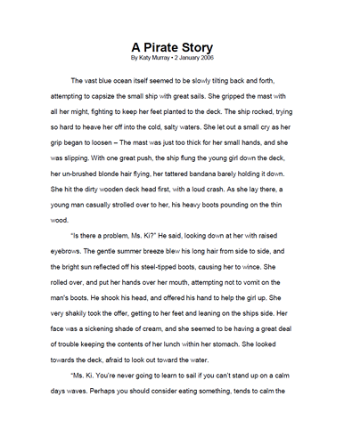 a pirate story by katy