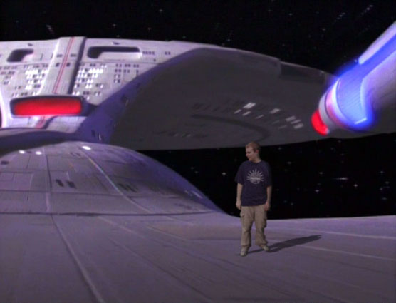 Phil ruins a scene in a Next Generation episode